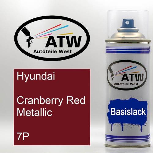 Hyundai, Cranberry Red Metallic, 7P: 400ml Sprühdose, von ATW Autoteile West.